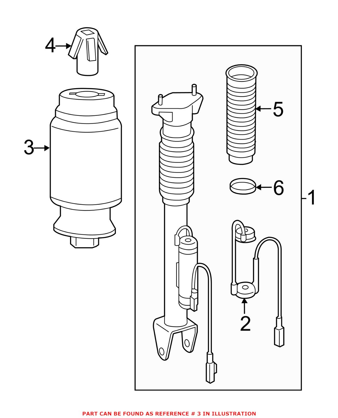 Mercedes Air Spring - Rear 1663200625